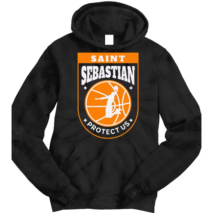 St Sebastian Basketball Dunk Saint Of Sports Athletes Tie Dye Hoodie