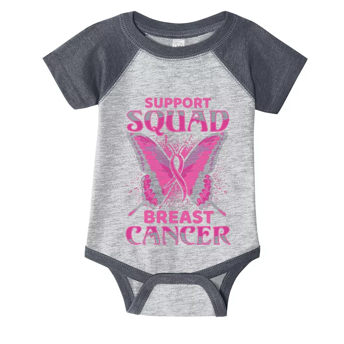 Support Squad Breast Cancer Infant Baby Jersey Bodysuit