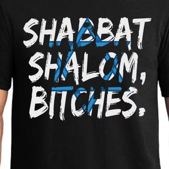 Shabbat Shalom Bitches Gift For Jewish Hebrew Israelite Funny Gift Pajama Set