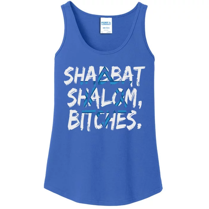 Shabbat Shalom Bitches Gift For Jewish Hebrew Israelite Funny Gift Ladies Essential Tank