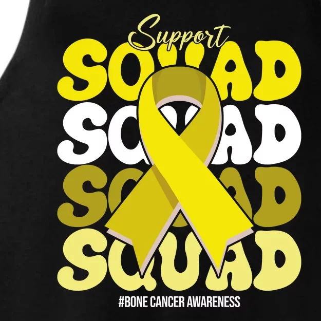 Support Squad Bone Cancer Awareness Ladies Tri-Blend Wicking Tank