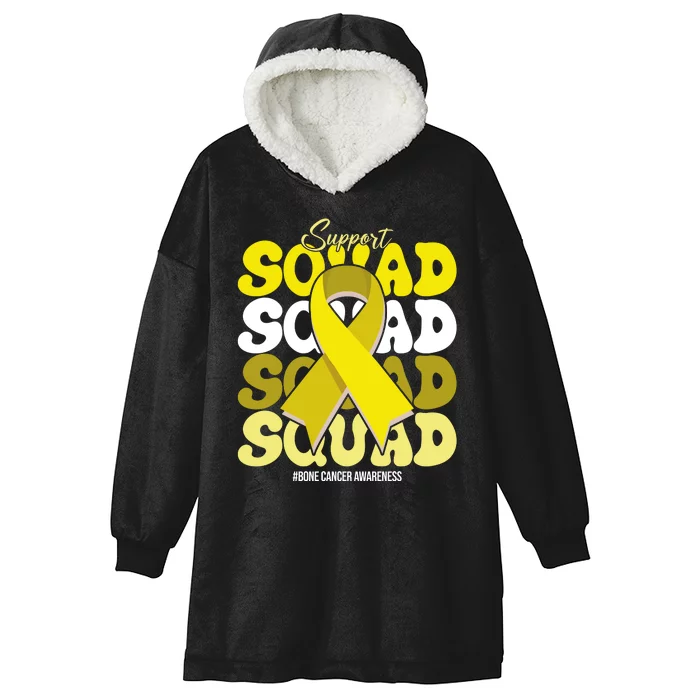 Support Squad Bone Cancer Awareness Hooded Wearable Blanket