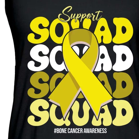 Support Squad Bone Cancer Awareness Ladies Essential Flowy Tank