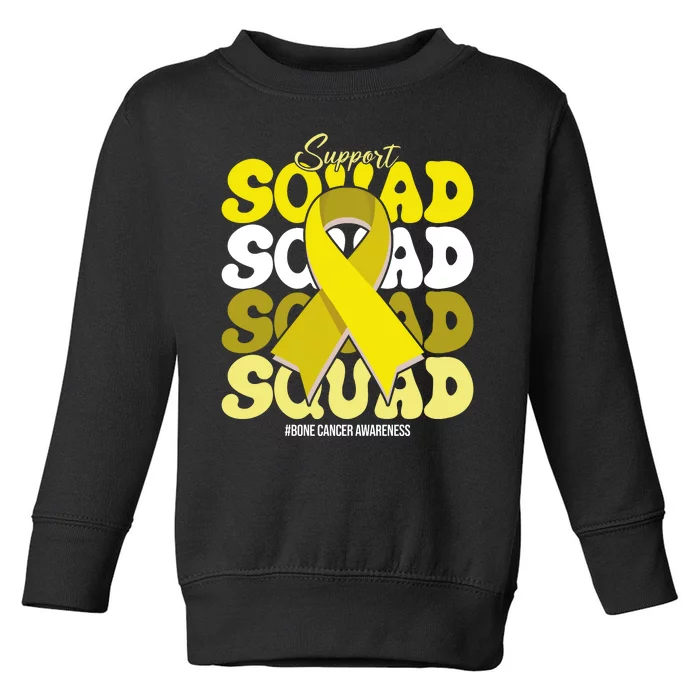 Support Squad Bone Cancer Awareness Toddler Sweatshirt