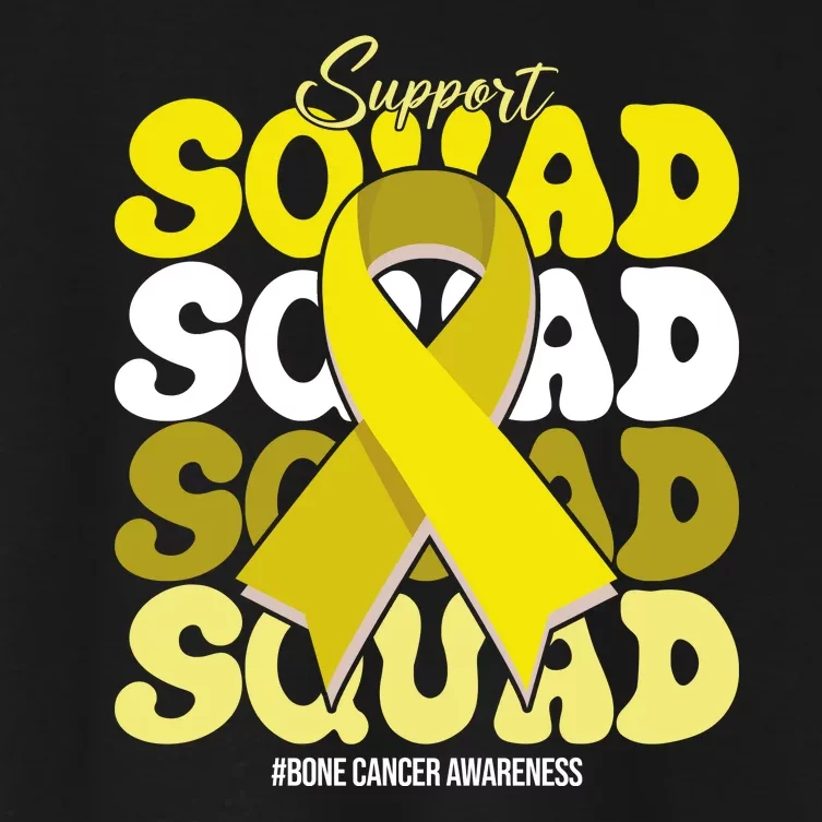 Support Squad Bone Cancer Awareness Women's Crop Top Tee