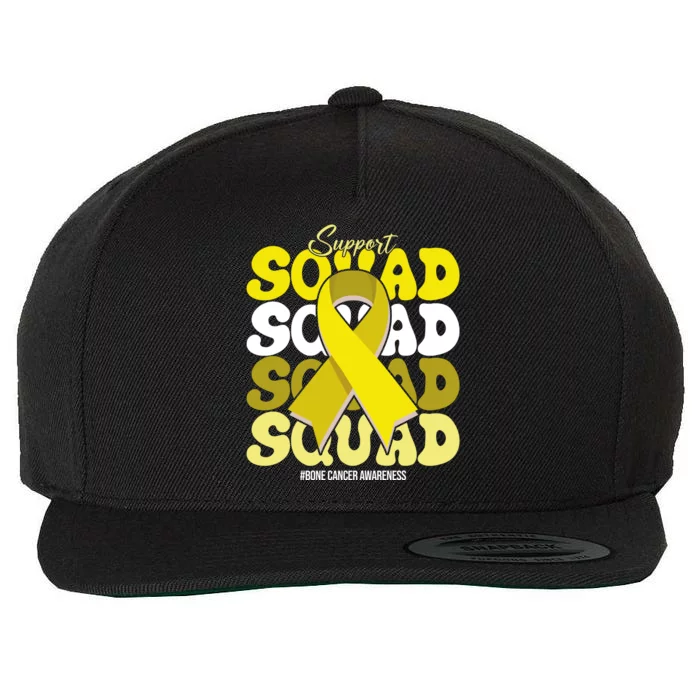 Support Squad Bone Cancer Awareness Wool Snapback Cap