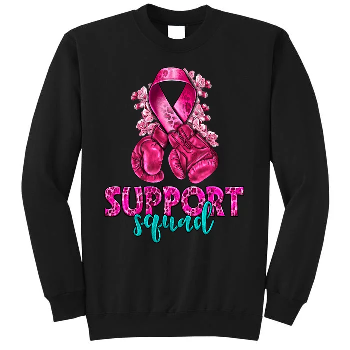 Support Squad Breast Cancer Awareness Boxing Gloves Sweatshirt