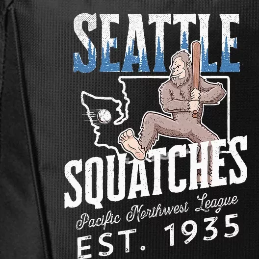 Seattle Squatches Bigfoot Baseball Team for Sasquatch Lovers City Backpack