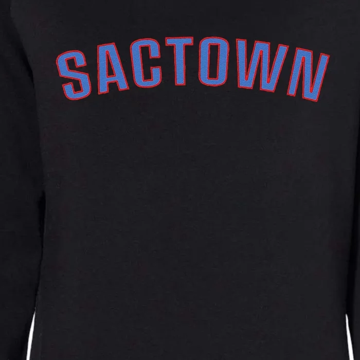 Sactown Sacramento Basketball Womens California Wash Sweatshirt