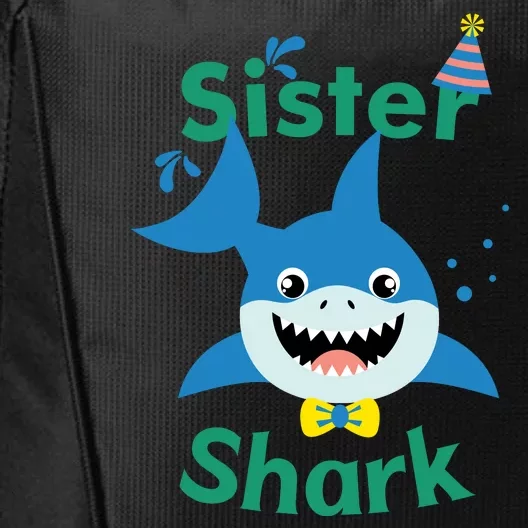 Sister Shark Birthday Party Matching Family City Backpack