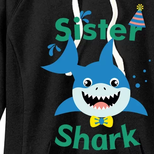 Sister Shark Birthday Party Matching Family Women's Fleece Hoodie