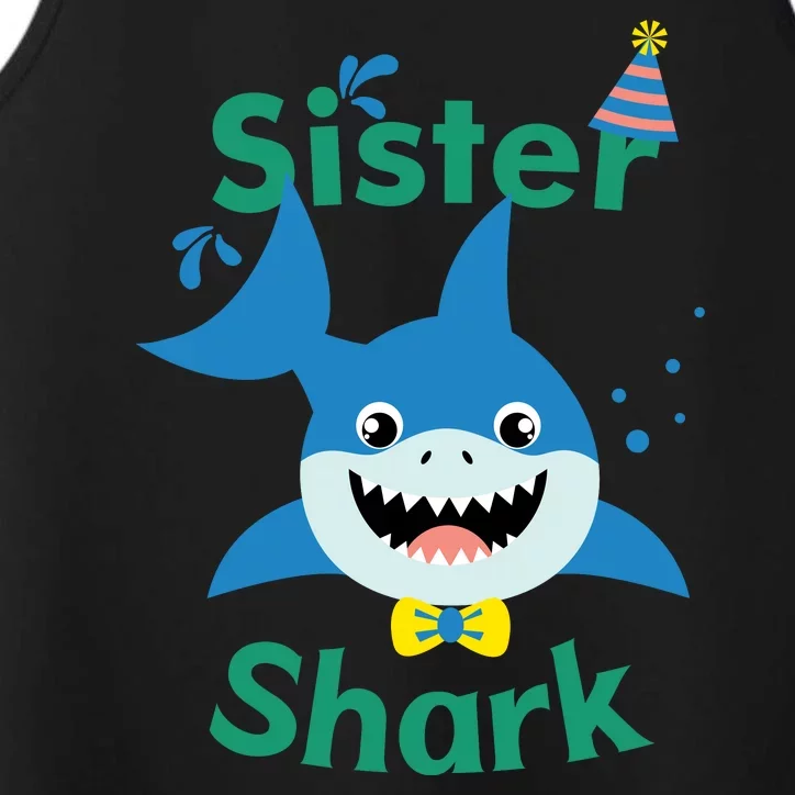 Sister Shark Birthday Party Matching Family Performance Tank