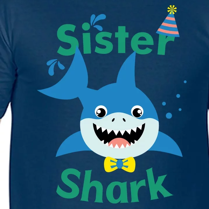 Sister Shark Birthday Party Matching Family Comfort Colors T-Shirt