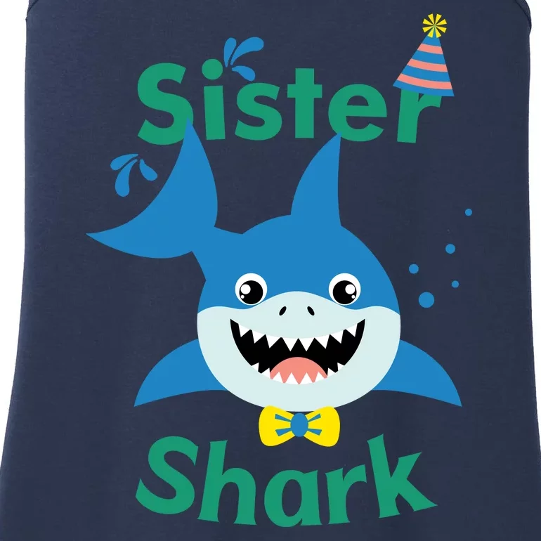 Sister Shark Birthday Party Matching Family Ladies Essential Tank