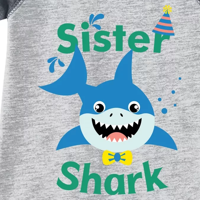 Sister Shark Birthday Party Matching Family Infant Baby Jersey Bodysuit