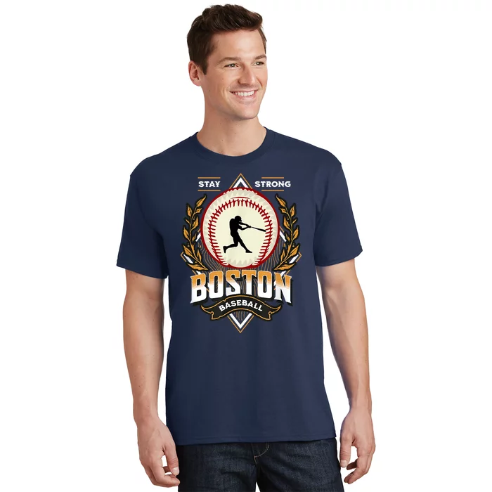 Stay Strong Boston Baseball Graphic Tee Vintage Style T-Shirt