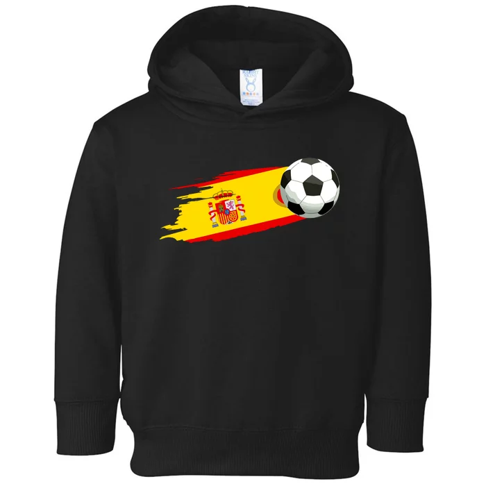 Spain Soccer Ball Spain Flag Jersey Spanish Football Fan Toddler Hoodie