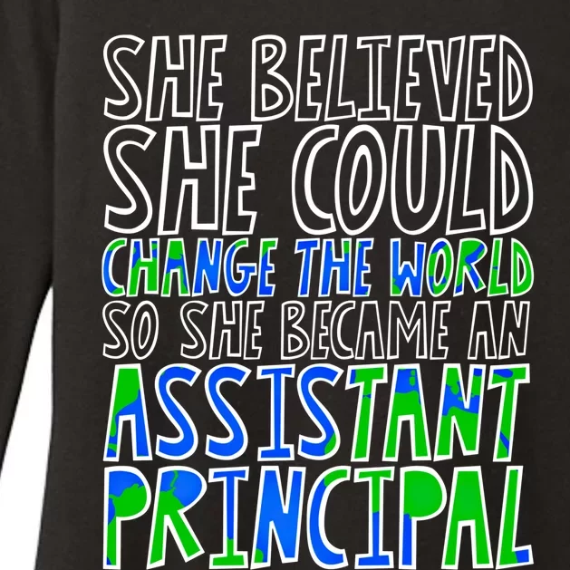 So She Became An Assistant Principal Gift Womens CVC Long Sleeve Shirt