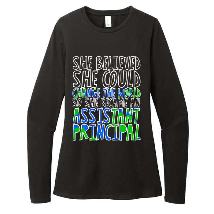 So She Became An Assistant Principal Gift Womens CVC Long Sleeve Shirt