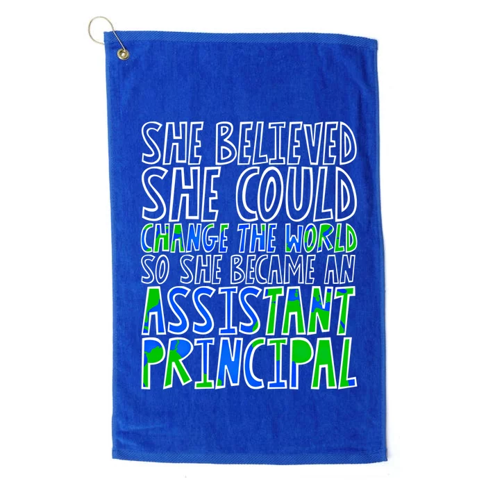 So She Became An Assistant Principal Gift Platinum Collection Golf Towel