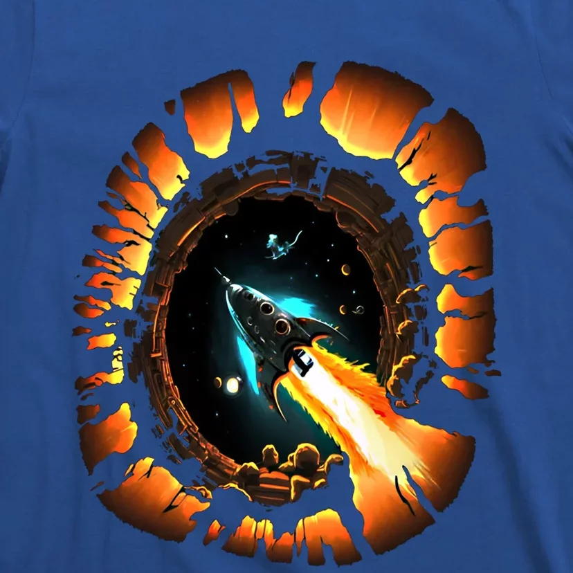 Space Spaceship Black Hole Rocket Astronomy Astronomer Cool Gift T-Shirt