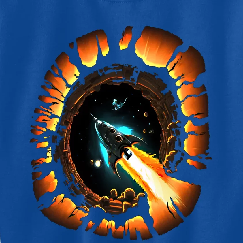 Space Spaceship Black Hole Rocket Astronomy Astronomer Cool Gift Kids Sweatshirt