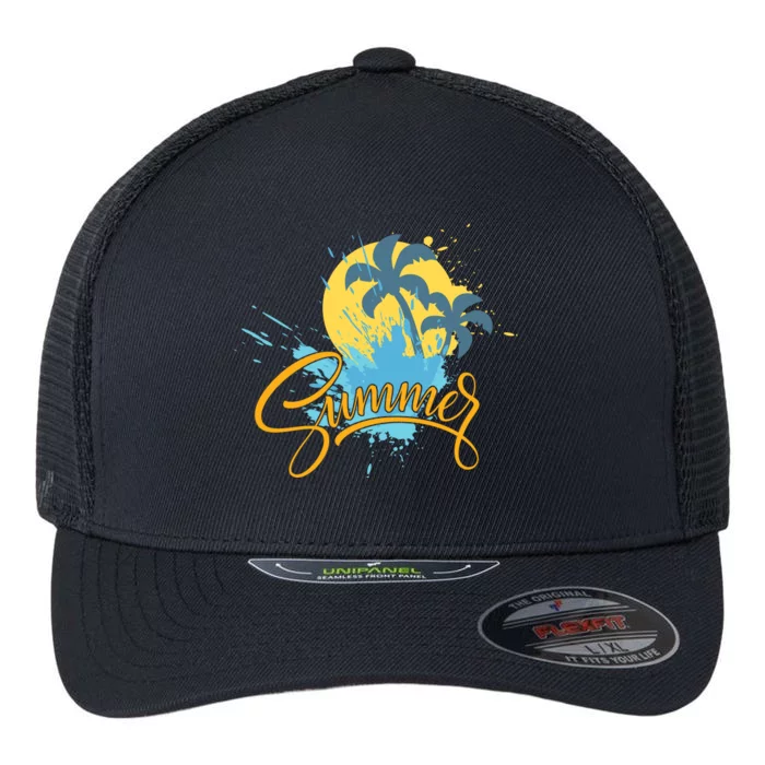 Summer Splash Beach Life Flexfit Unipanel Trucker Cap