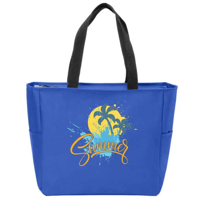 Summer Splash Beach Life Zip Tote Bag