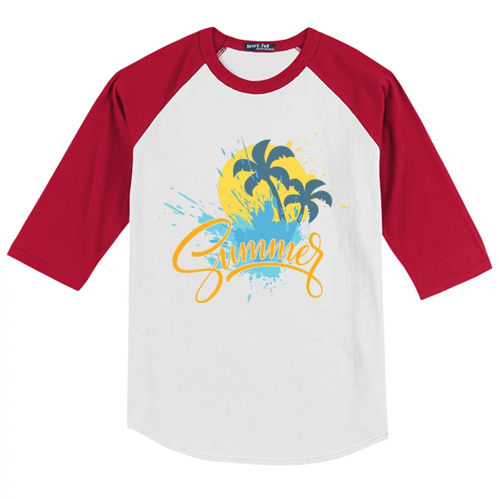 Summer Splash Beach Life Kids Colorblock Raglan Jersey