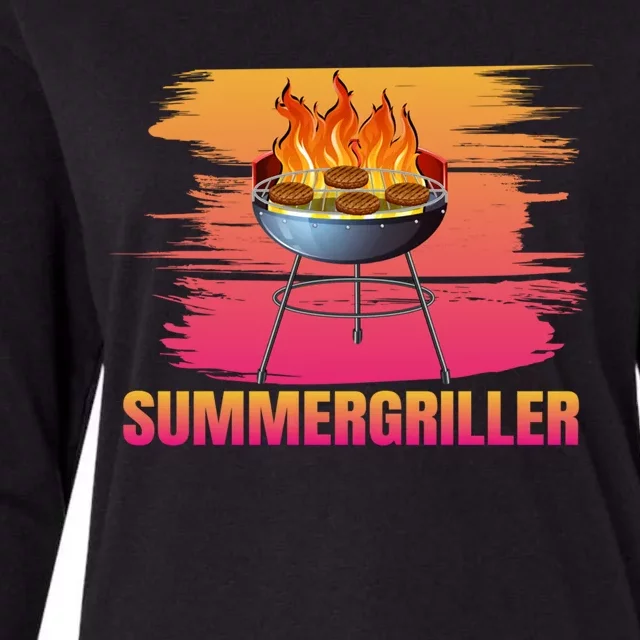 Summergriller Summer Barbecue Sun Grill Meaningful Gift Womens Cotton Relaxed Long Sleeve T-Shirt