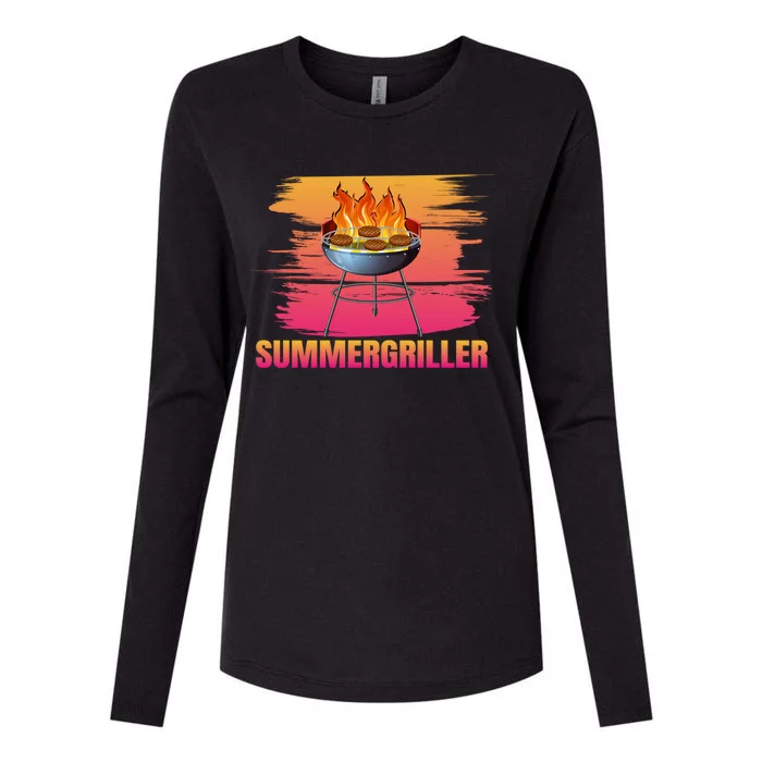 Summergriller Summer Barbecue Sun Grill Meaningful Gift Womens Cotton Relaxed Long Sleeve T-Shirt