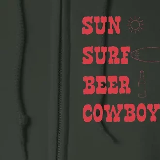 Sun Surf Beer Cowboys Apparel Full Zip Hoodie