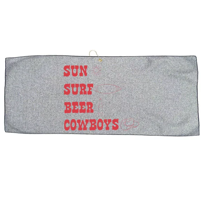 Sun Surf Beer Cowboys Apparel Large Microfiber Waffle Golf Towel