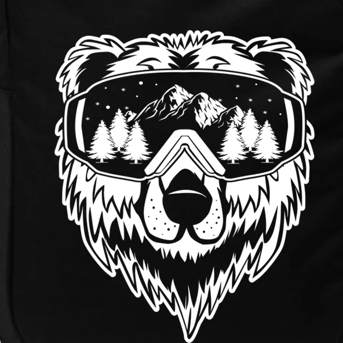 Snow Ski Bear Gift Cool Snowboard Bear With Sunglass Gift Impact Tech Backpack