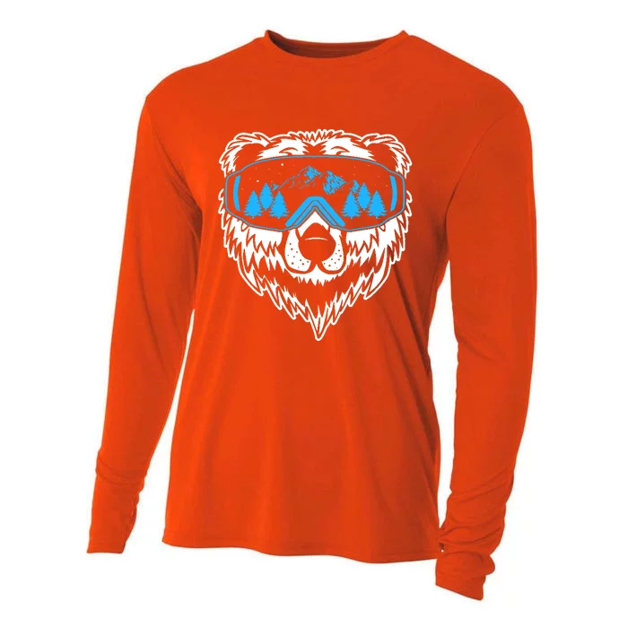 Snow Ski Bear Snowboard Cooling Performance Long Sleeve Crew