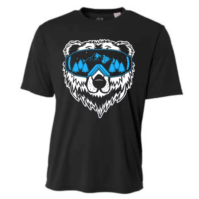 Snow Ski Bear Snowboard Cooling Performance Crew T-Shirt