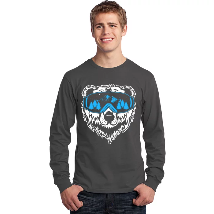 Snow Ski Bear Snowboard Long Sleeve Shirt