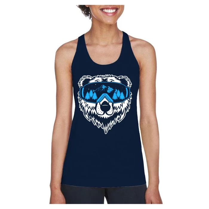 Snow Ski Bear Snowboard Women's Racerback Tank