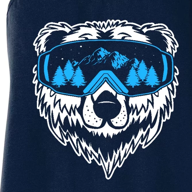 Snow Ski Bear Snowboard Women's Racerback Tank