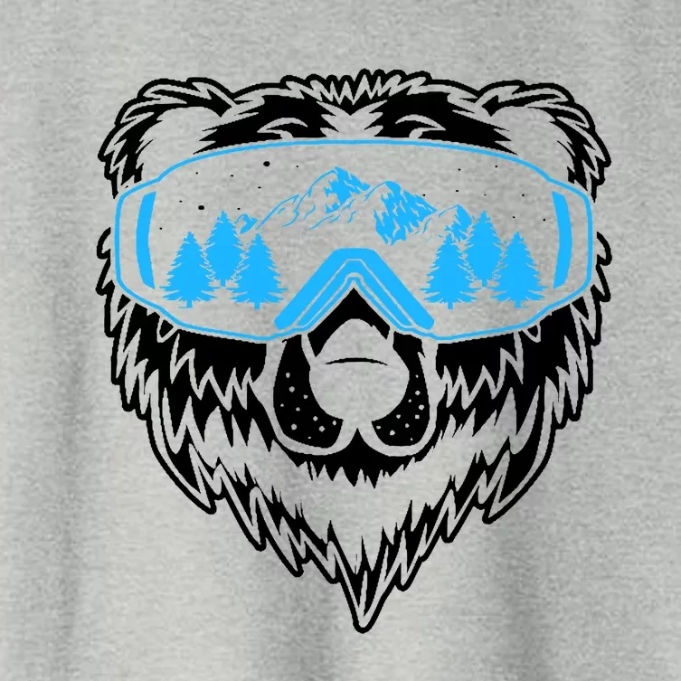 Snow Ski Bear Snowboard Women's Crop Top Tee