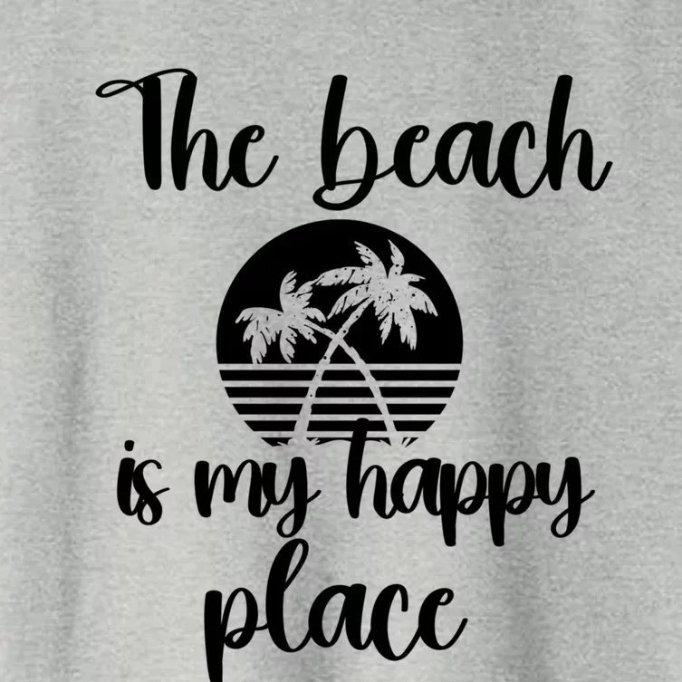 Sun Shine Beach Gift The Beach Is My Happy Place Great Gift Women's Crop Top Tee