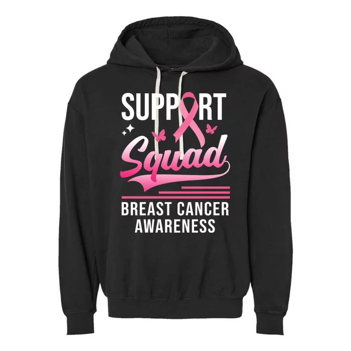 Support Squad Breast Cancer Awareness Garment-Dyed Fleece Hoodie