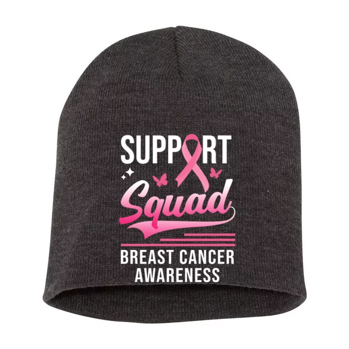 Support Squad Breast Cancer Awareness Short Acrylic Beanie