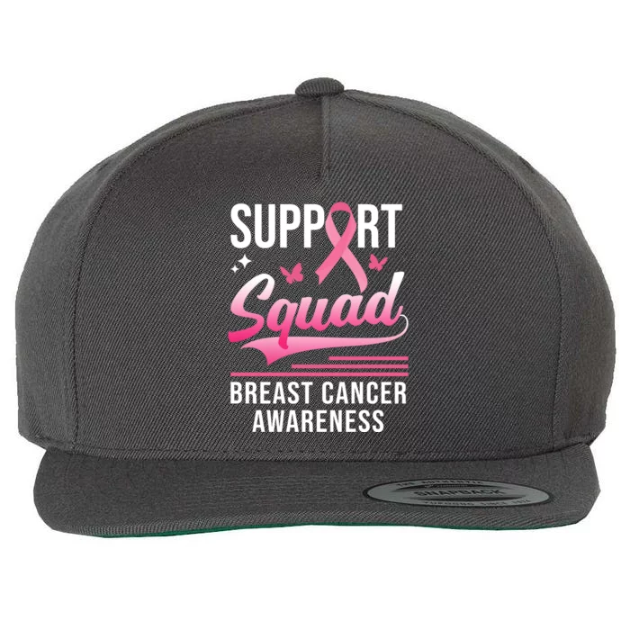 Support Squad Breast Cancer Awareness Wool Snapback Cap