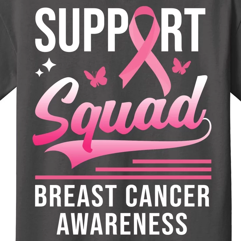 Support Squad Breast Cancer Awareness Kids T-Shirt