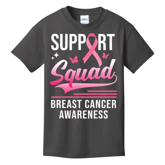 Support Squad Breast Cancer Awareness Kids T-Shirt