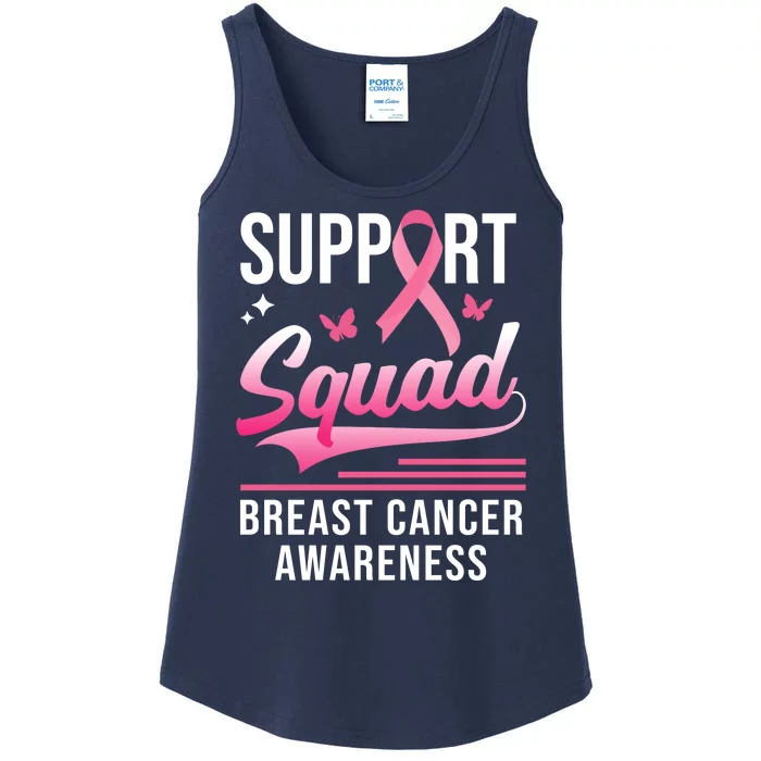 Support Squad Breast Cancer Awareness Ladies Essential Tank