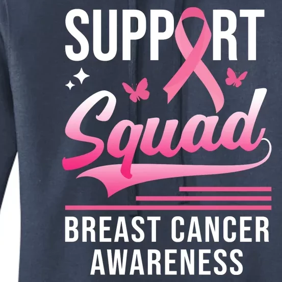 Support Squad Breast Cancer Awareness Women's Pullover Hoodie