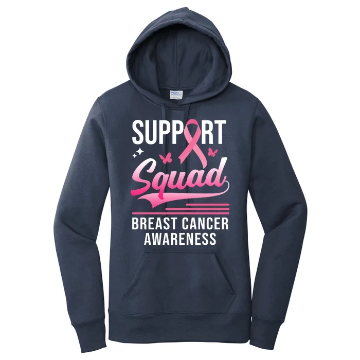 Support Squad Breast Cancer Awareness Women's Pullover Hoodie