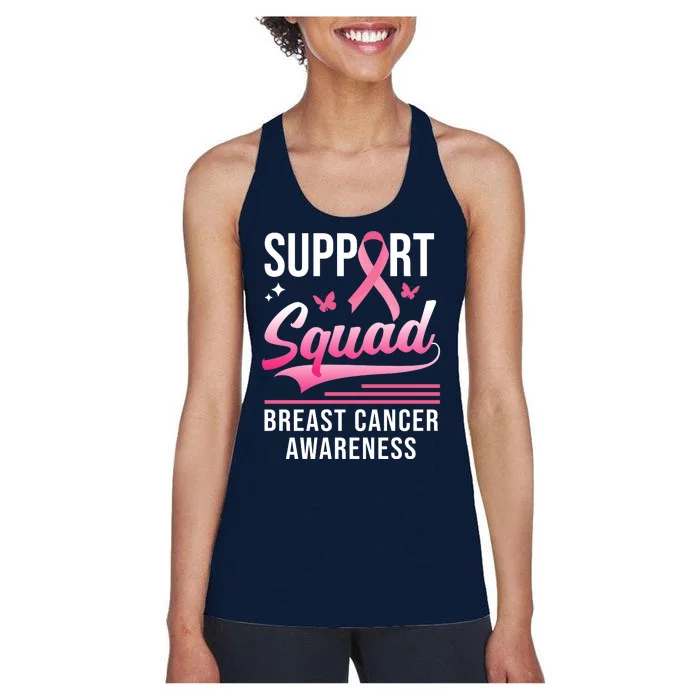 Support Squad Breast Cancer Awareness Women's Racerback Tank